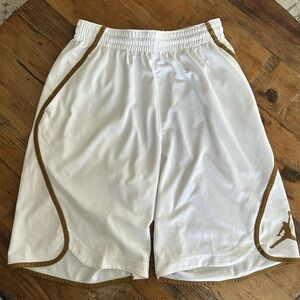 Jordan White and Brown Detail Men's Athletic Shorts